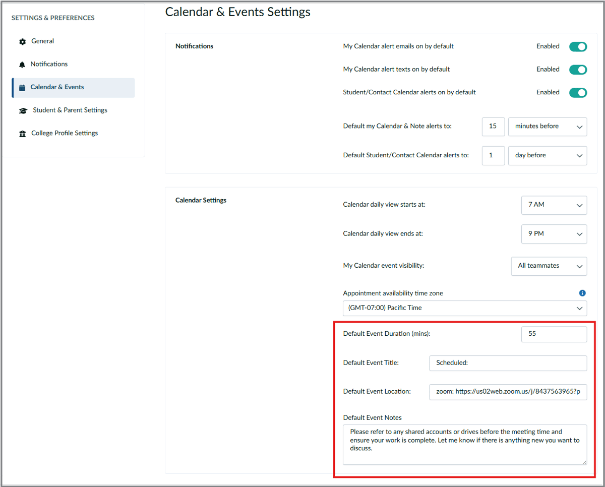 New Defaults in Settings-4